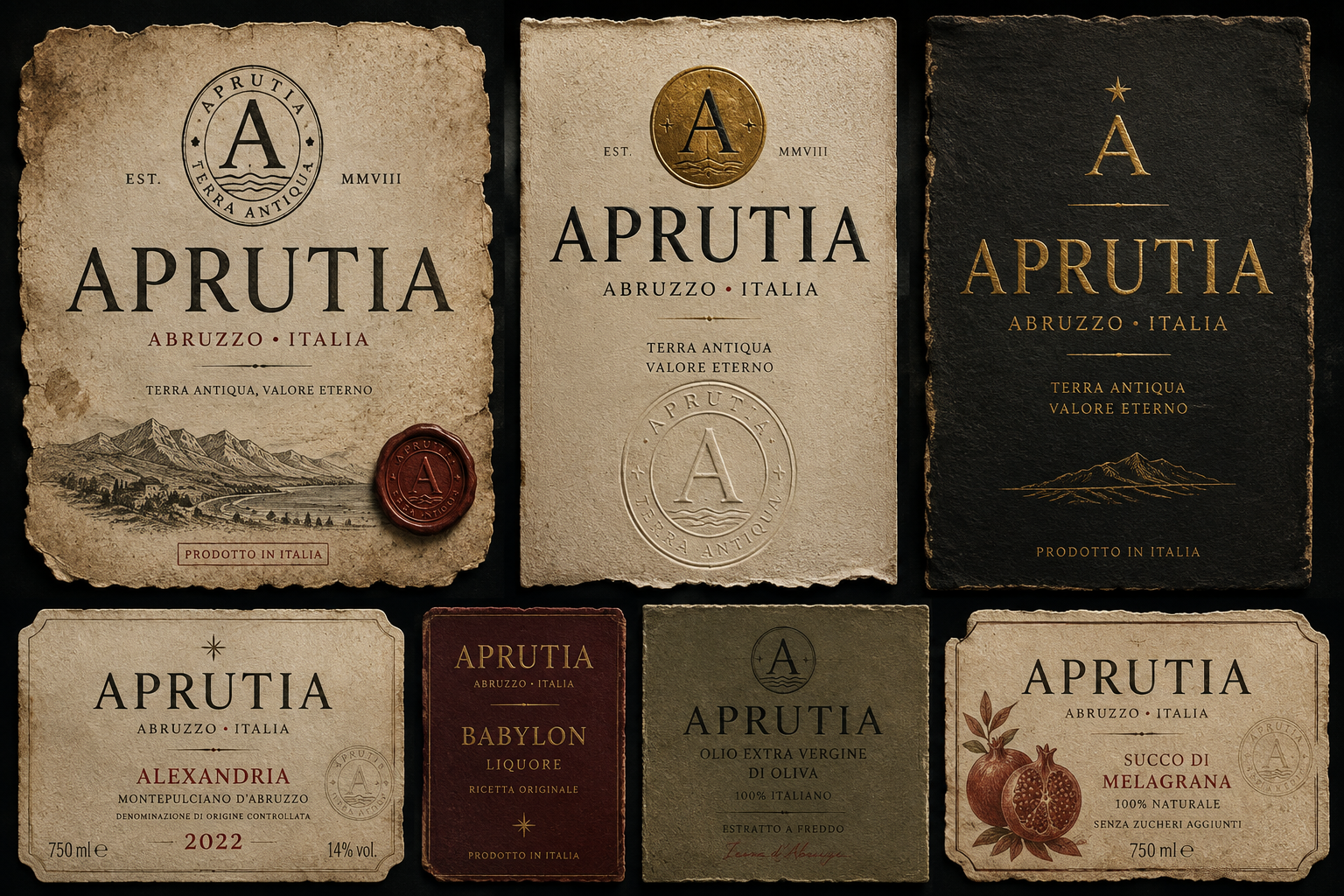 APRUTIA brand and label system