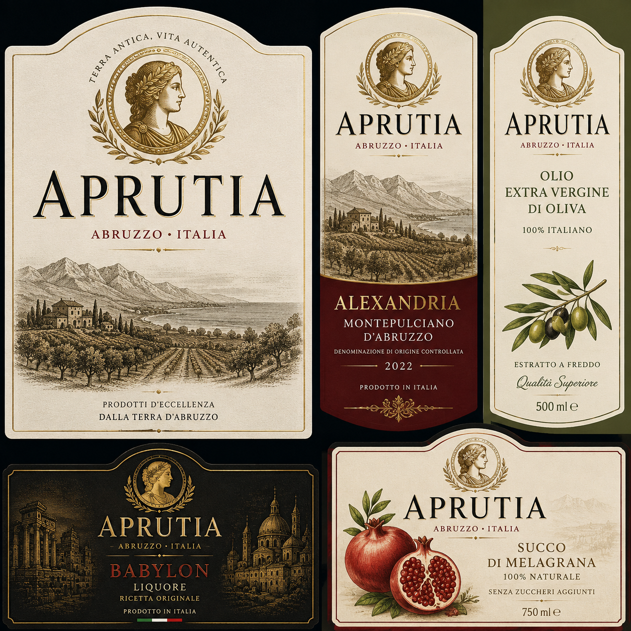 APRUTIA Italian label collection