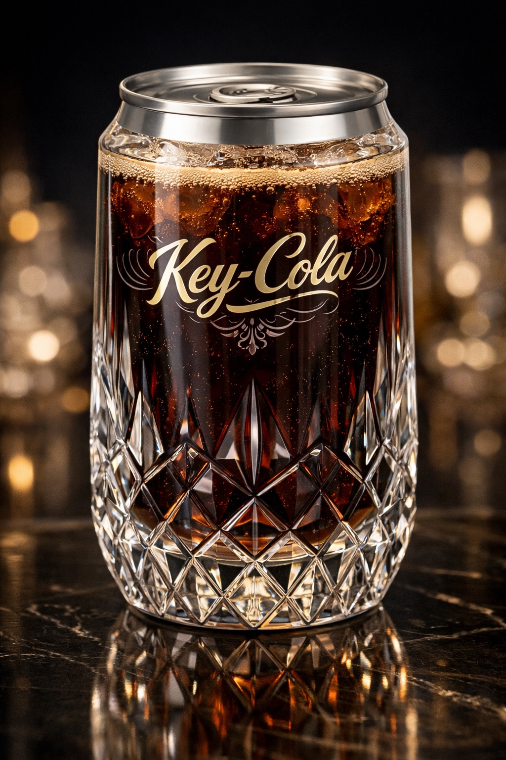 K-Cola faceted aluminum can