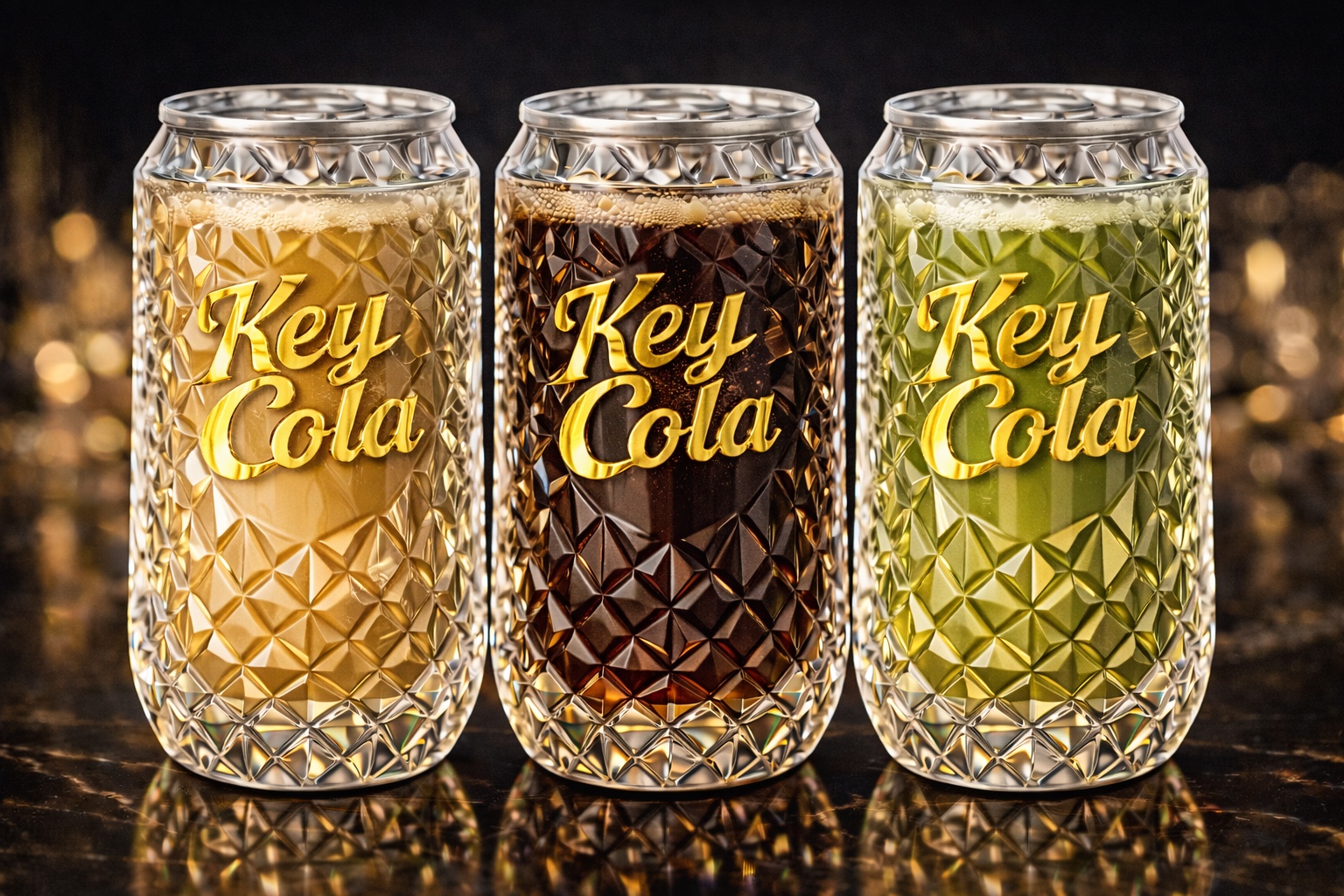 K-Cola faceted aluminum can collection