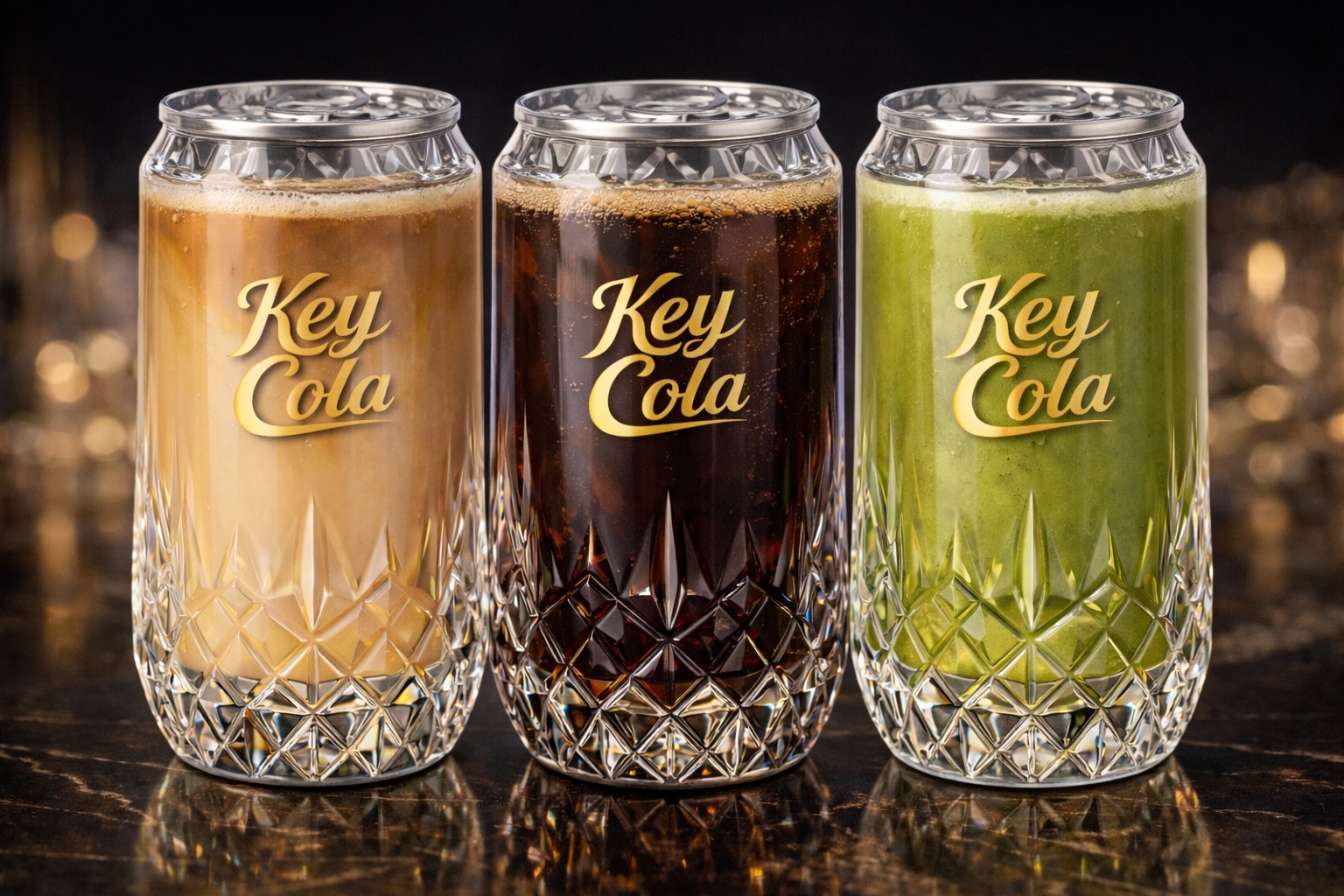 K-Cola faceted aluminum can collection