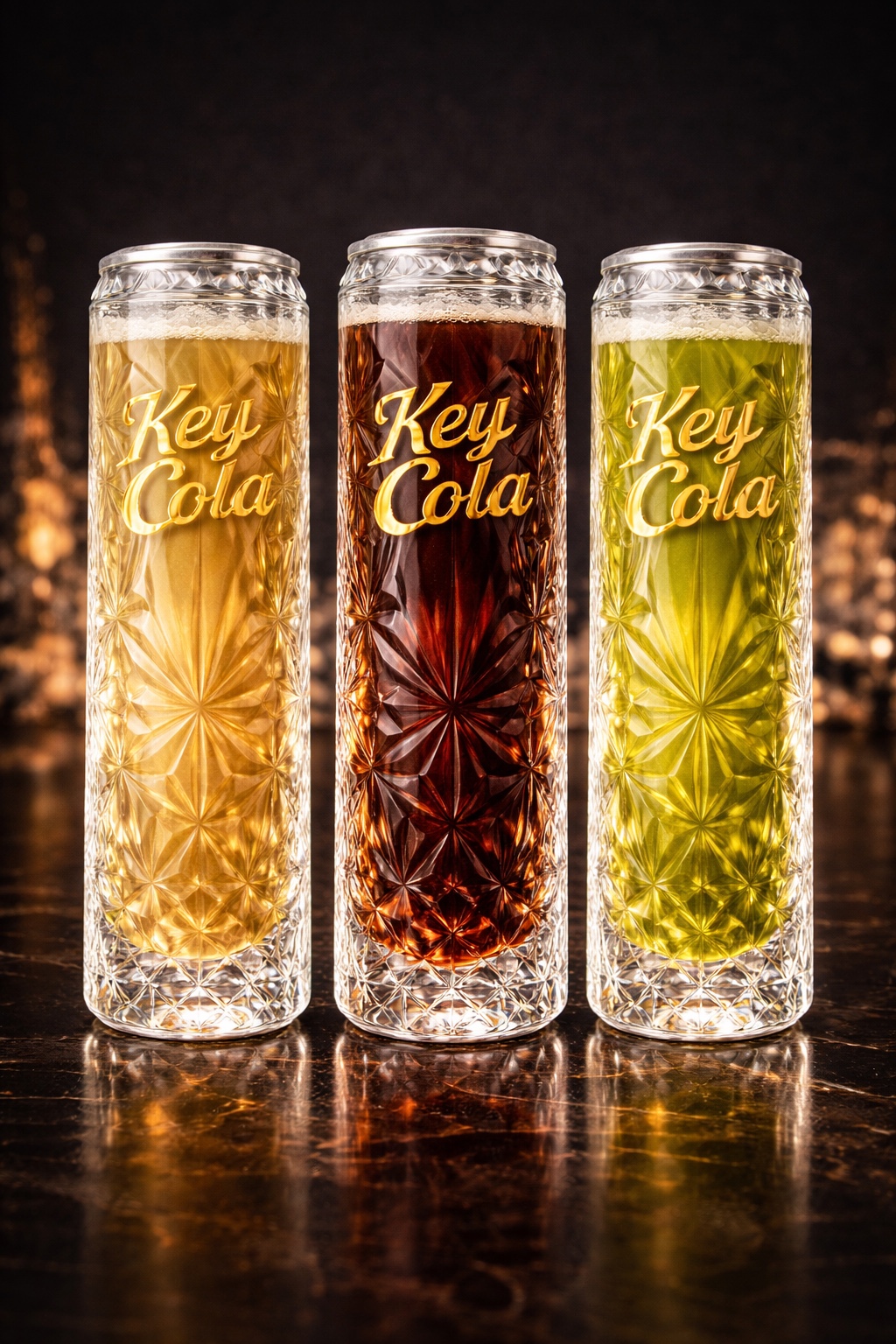 K-Cola tall faceted aluminum cans